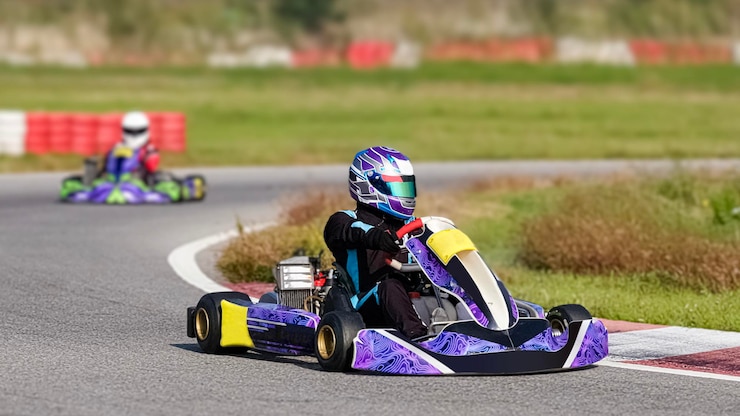 Course de championnat de karting
