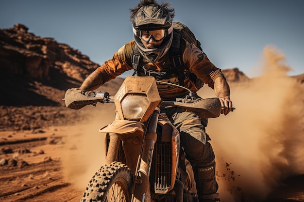 course de moto dans le désert dakar moto