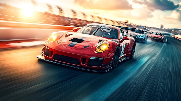 Photo courses automobiles dans les compétitions sportives