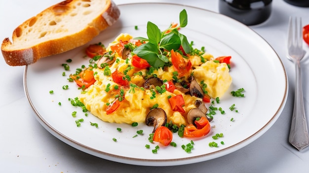 Photo couscous aux tomates, à l'avocat et au pain au levain