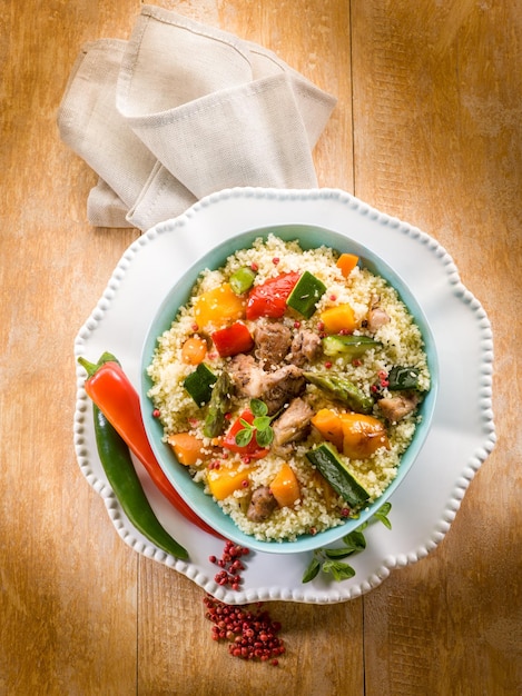 couscous à la viande et aux légumes