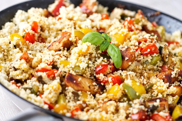 Couscous à la Viande et Légumes Grillés Mixtes