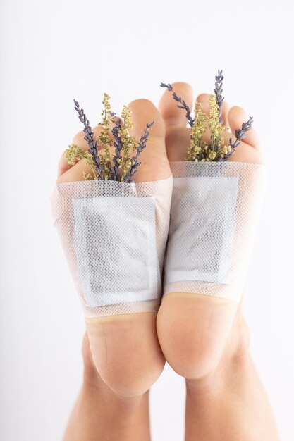 Coussinets détox pour les pieds à base de plantes naturelles