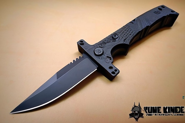 Couteau tactique Tanto avec fourrure Kydex