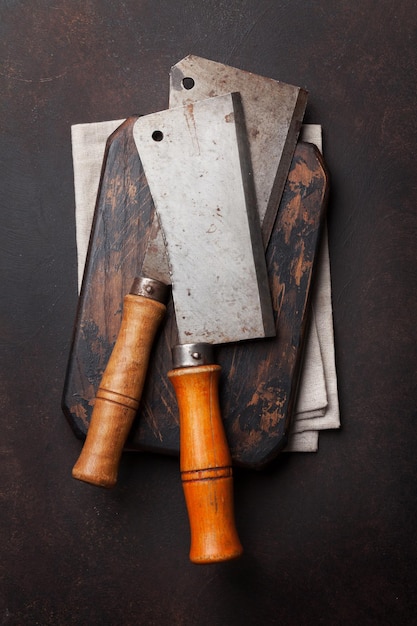 Couteaux à viande vintage de boucher