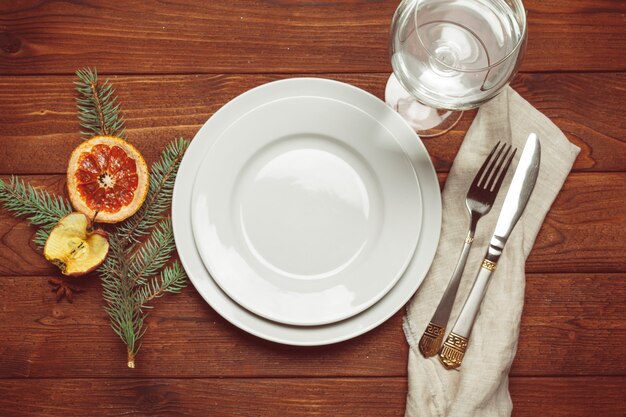 Couverts de table de noël