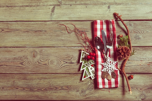 Couverts de table de noël