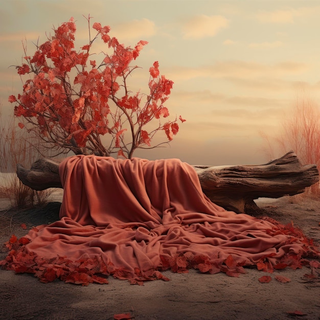 Couverture en automne 8k 3d réalisme fantastique coloré