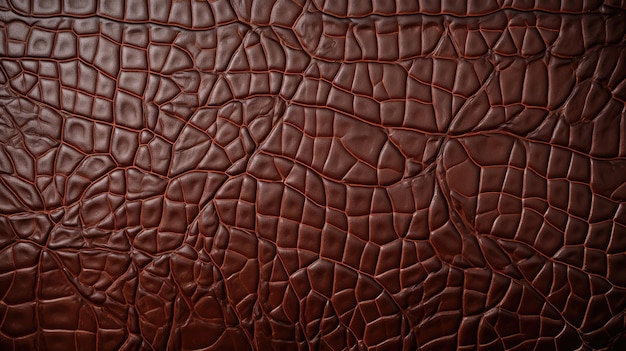 La couverture en cuir marron d'un sac