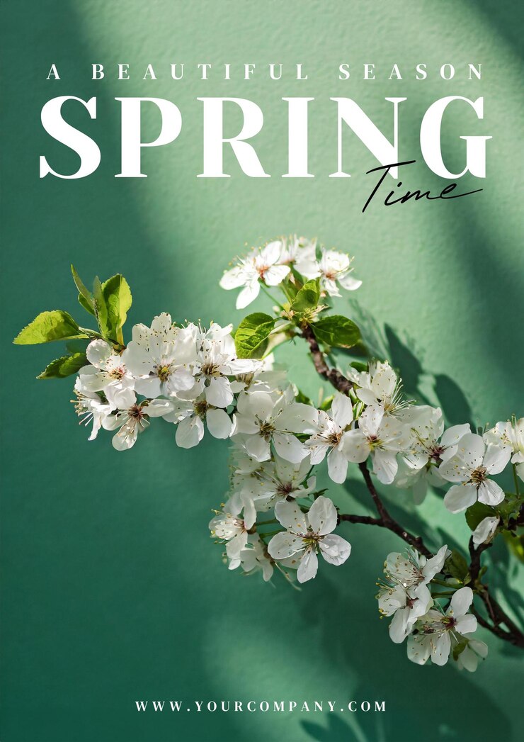 Photo la couverture du printemps montre le printemps