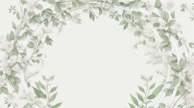 Couverture de fond de vecteur floral minimal de simplicité sublime avec arche artistique