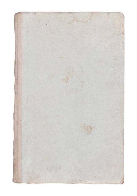 Couverture de livre très ancienne isolée sur blanc