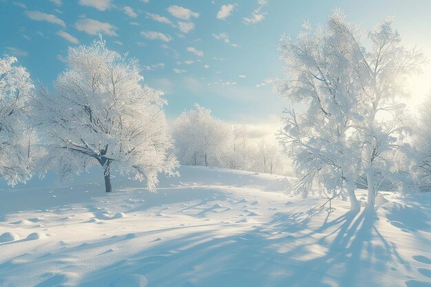 Une couverture de neige fraîche recouvre le grou.