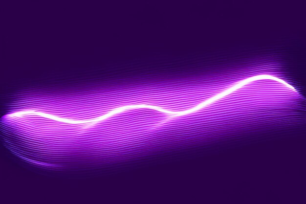 Photo couverture violette gradient futuriste ruban géométrique ondes lumineuses fond de papier peint