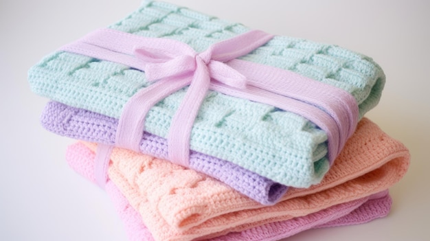 Couvertures pour bébé au crochet dans des couleurs pastel douces un souvenir précieux