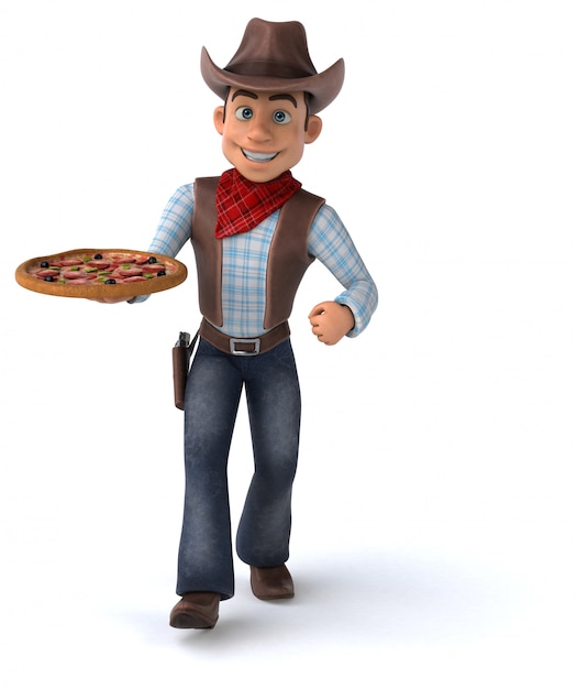 Cowboy amusant - Illustration 3D