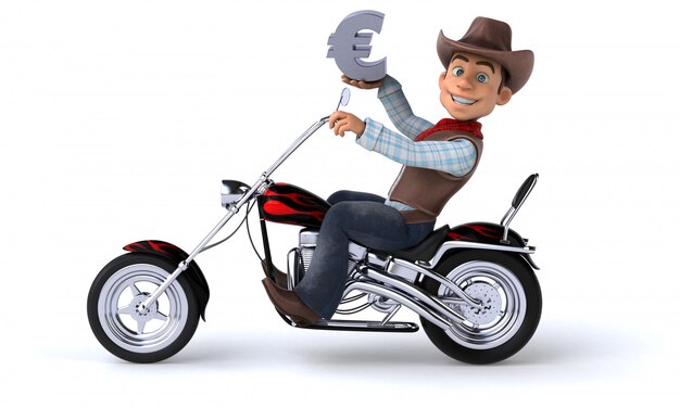 Cowboy amusant - Illustration 3D