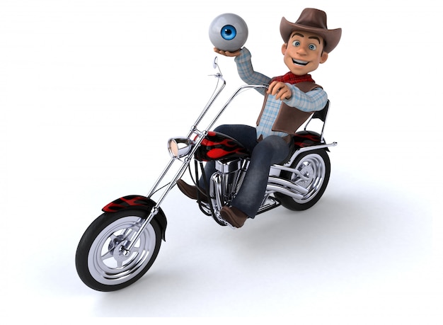 Cowboy amusant - Illustration 3D