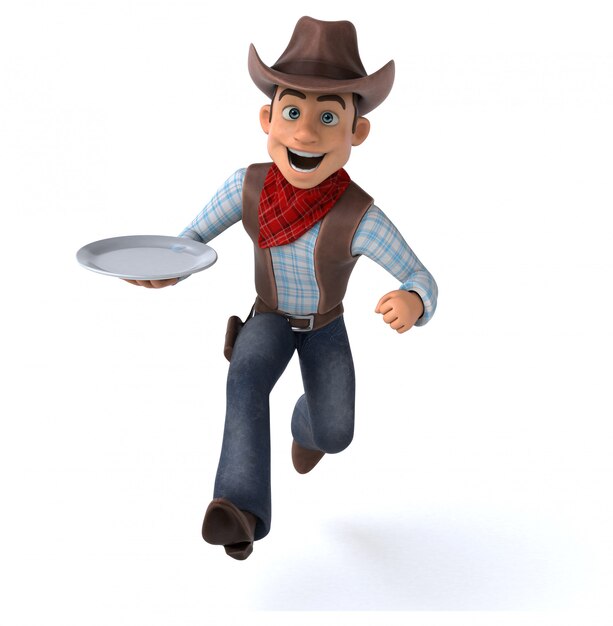 Cowboy amusant - Illustration 3D