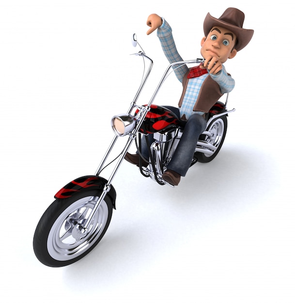 Cowboy amusant - Illustration 3D