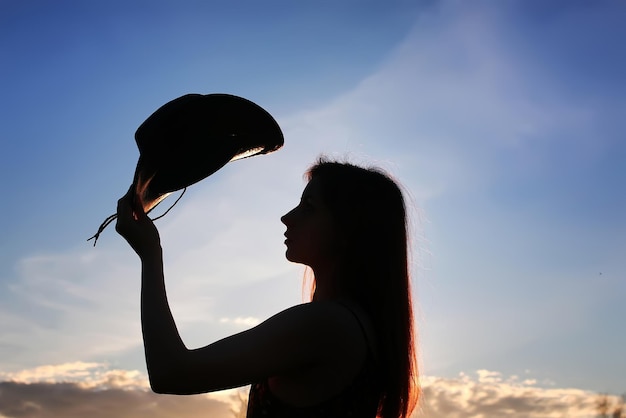 Cowboy silhouette fille