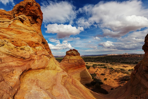 Photo coyote buttes de la région sauvage de vermillion cliffs, utah et arizona