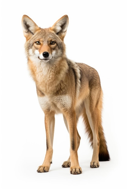 Coyote sur fond blanc