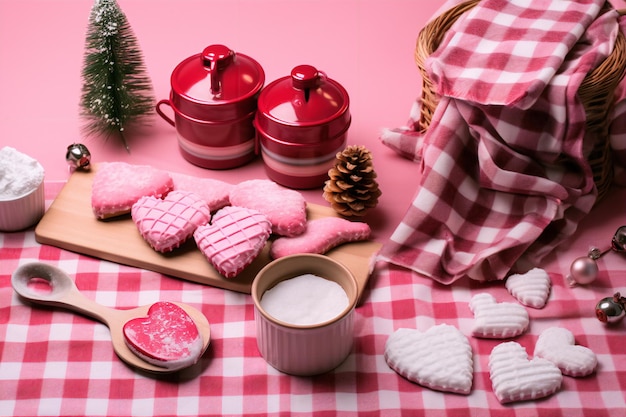 Cozy in Pink Festive Tartan Noël à la maison