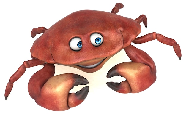 Crabe amusant - Illustration 3D