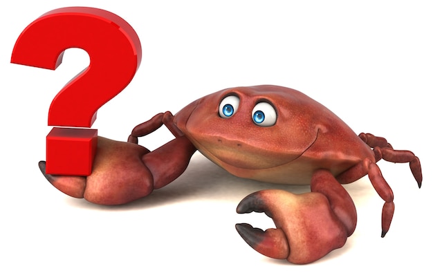 Crabe amusant - Illustration 3D