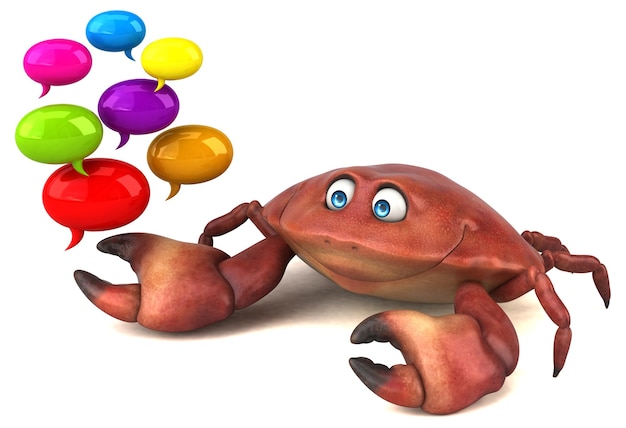 Crabe amusant - Illustration 3D