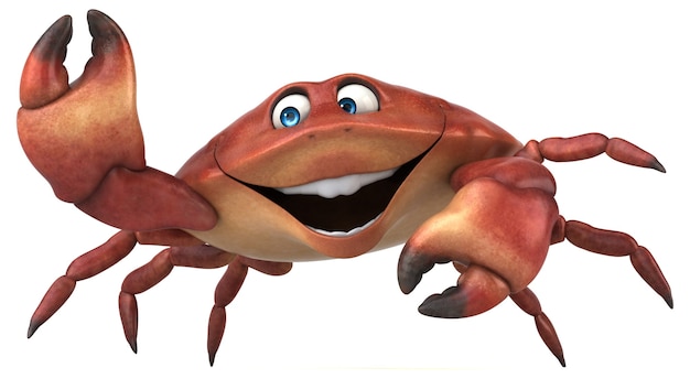 Crabe amusant - Illustration 3D