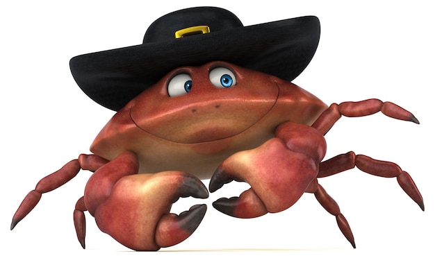 Crabe amusant - personnage 3D