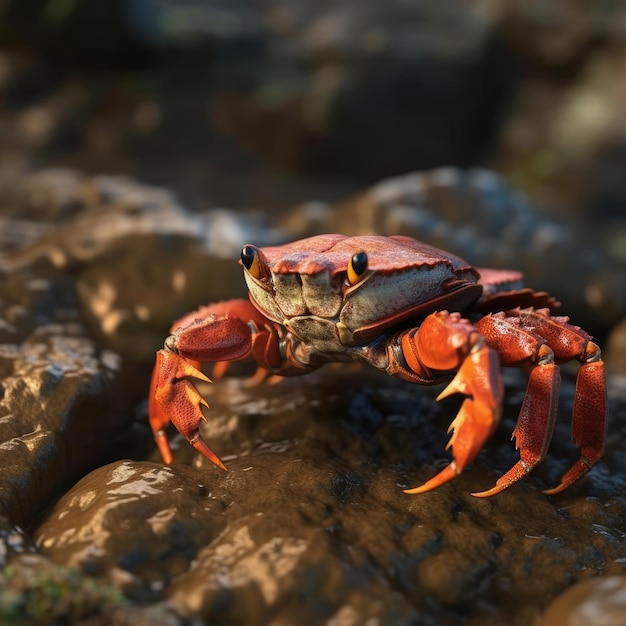 Crabe dans l'IA générative de l'habitat naturel
