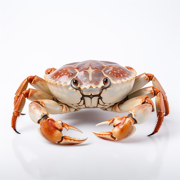 Le crabe sur fond blanc