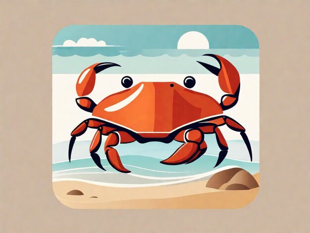 Crabe majestueux sur la plage