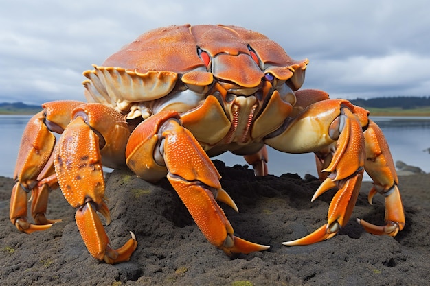 Crabe sur la plage Îles Galapagos Equateur