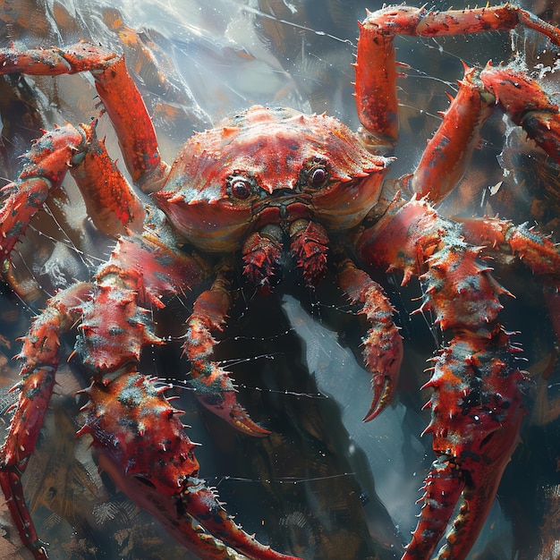 un crabe qui a le nom du lion de mer dessus