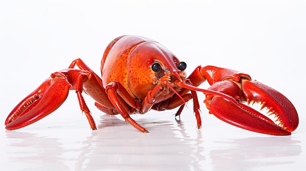 Crabe rouge cuit isolé sur un fond transparent