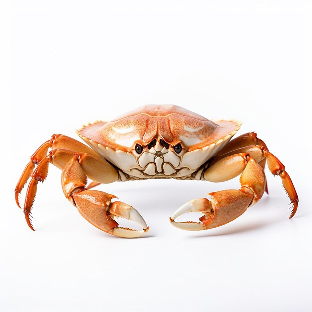 Photo un crabe sans ombre sur un fond blanc