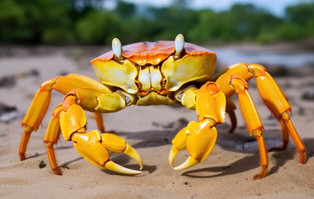 Crabe terrestre jaune