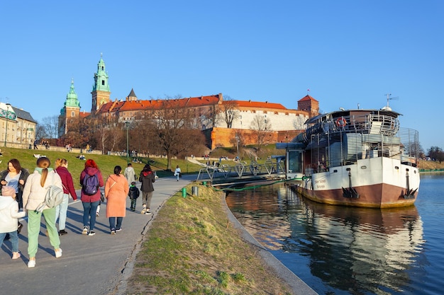 Cracovie Pologne 14 mars 2022 Château de Wawel célèbre monument à Cracovie