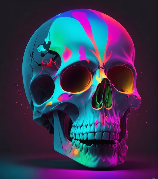 Crâne coloré RGB
