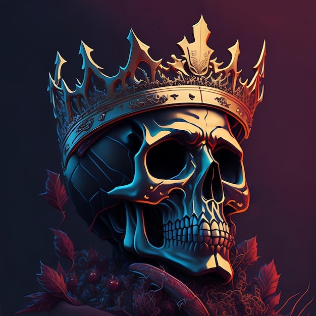 crâne avec la couronne