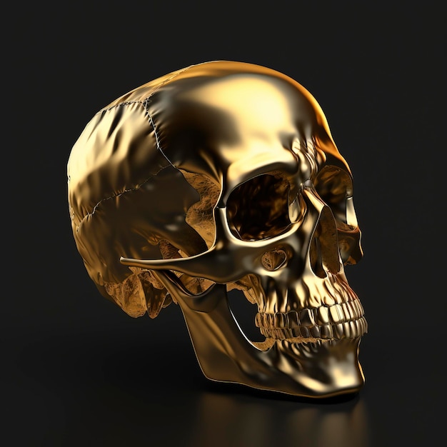crâne d&#39;or