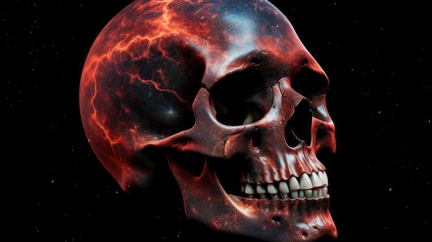 crâne spatial pour Halloween le jour des morts