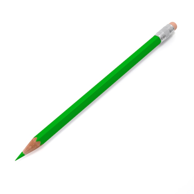 Crayon sur blanc isolé