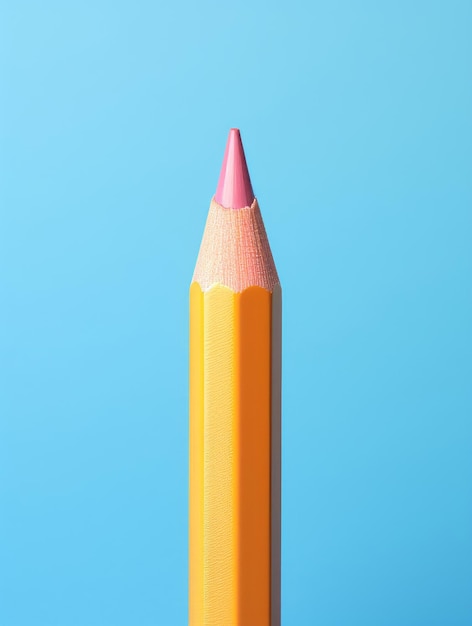 Crayon coloré en gros plan pastel vif minimaliste généré par l'IA