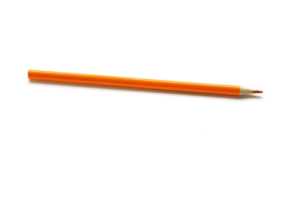 Crayon de couleur orange sur fond blanc Image