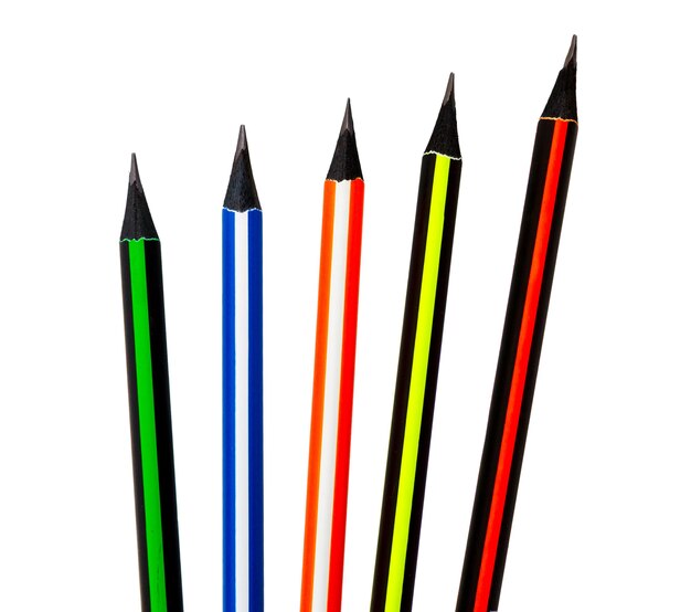 Crayon isolé sur fond blanc. Crayon coloré.